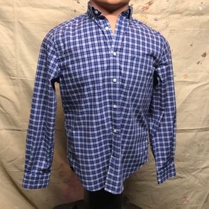Men’s blue Nautica plaid long sleeve casual shirt